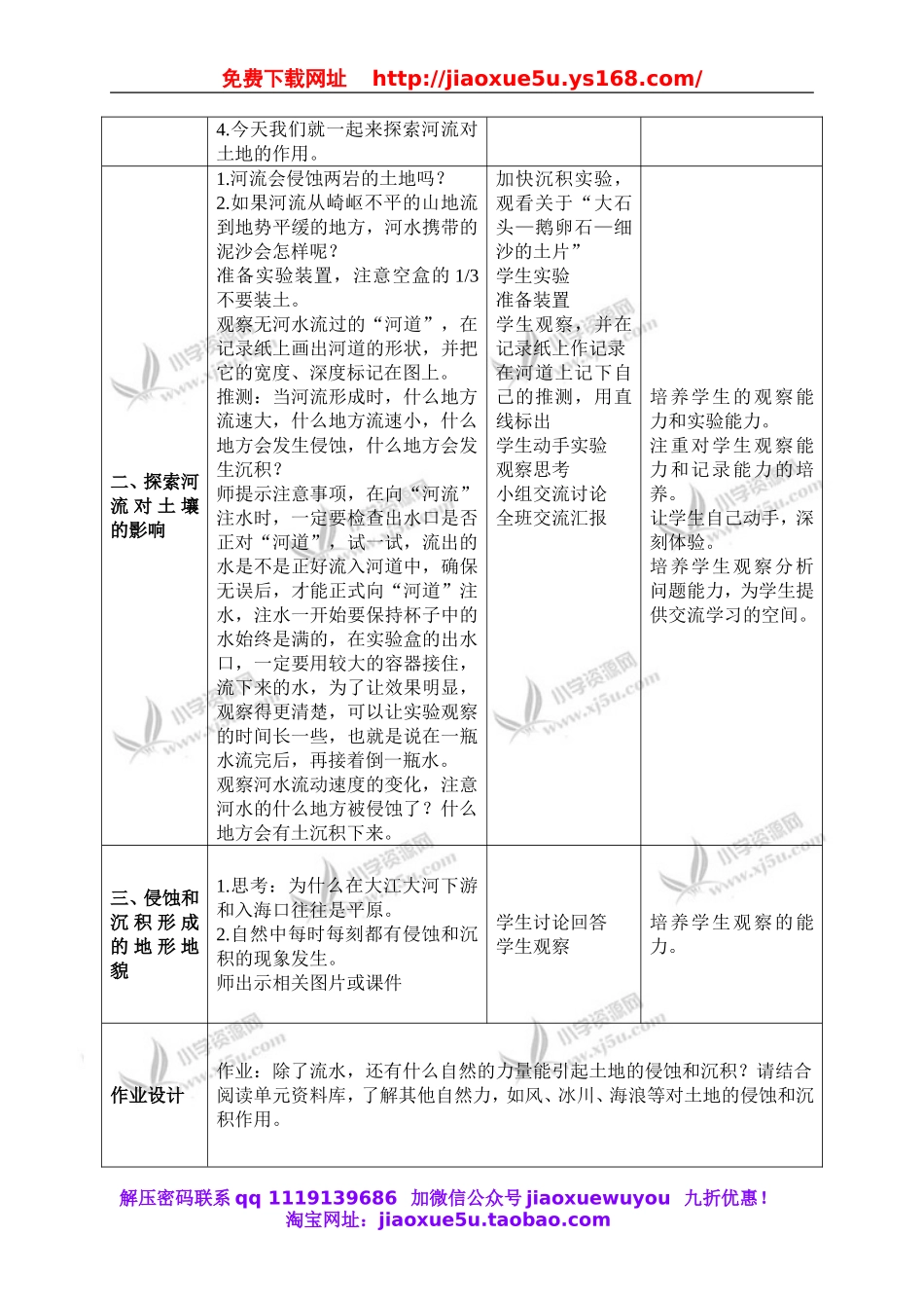 教科小学科学五上《3.7、河流对土地的作用》word教案(2).doc_第2页