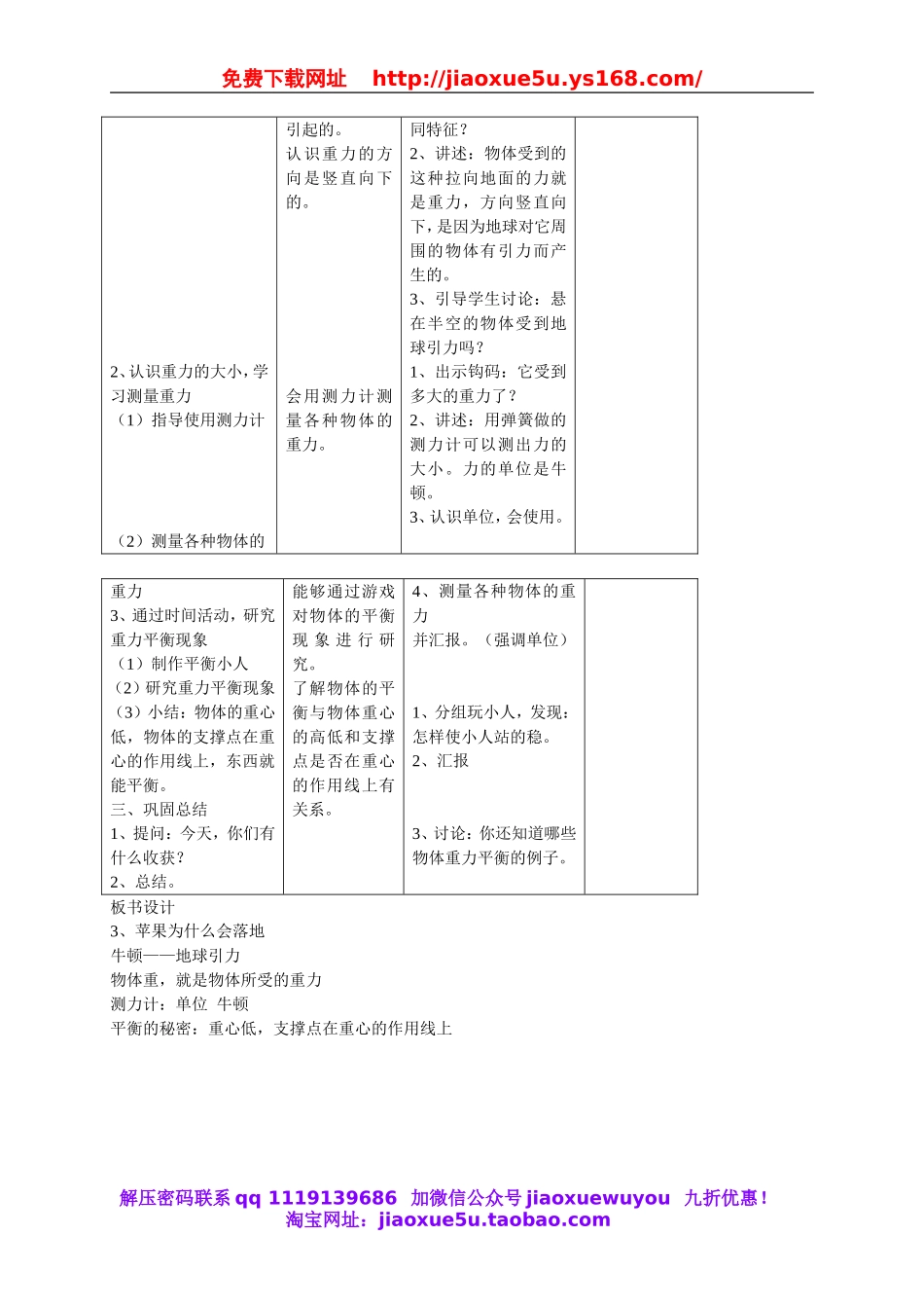 苏教小学科学四下《4.3．苹果为什么会落地》word教案(3).doc_第2页