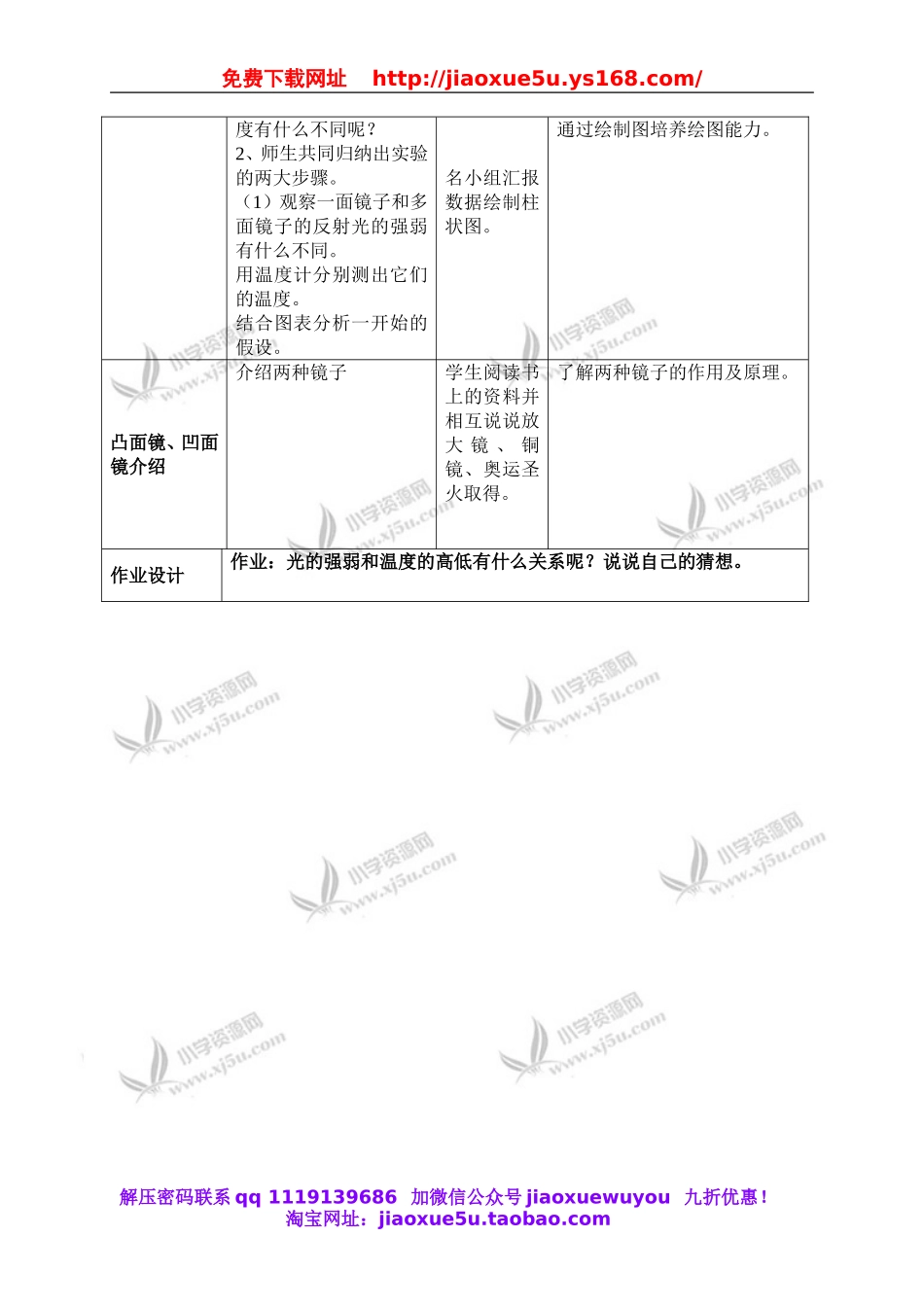 教科小学科学五上《2.5、光与热》word教案(1).doc_第2页