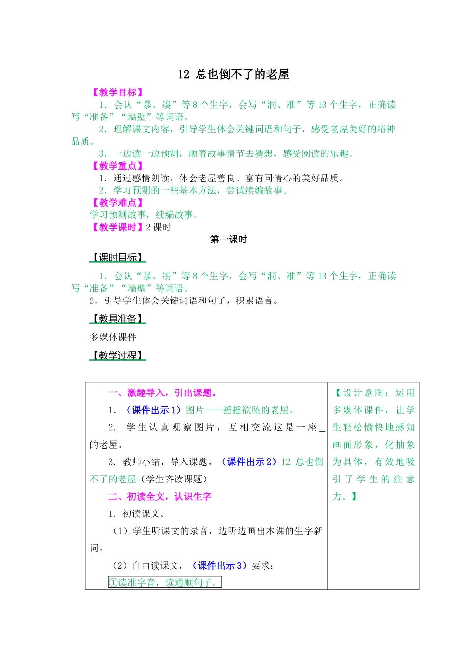 12 总也倒不了的老屋.docx_第1页