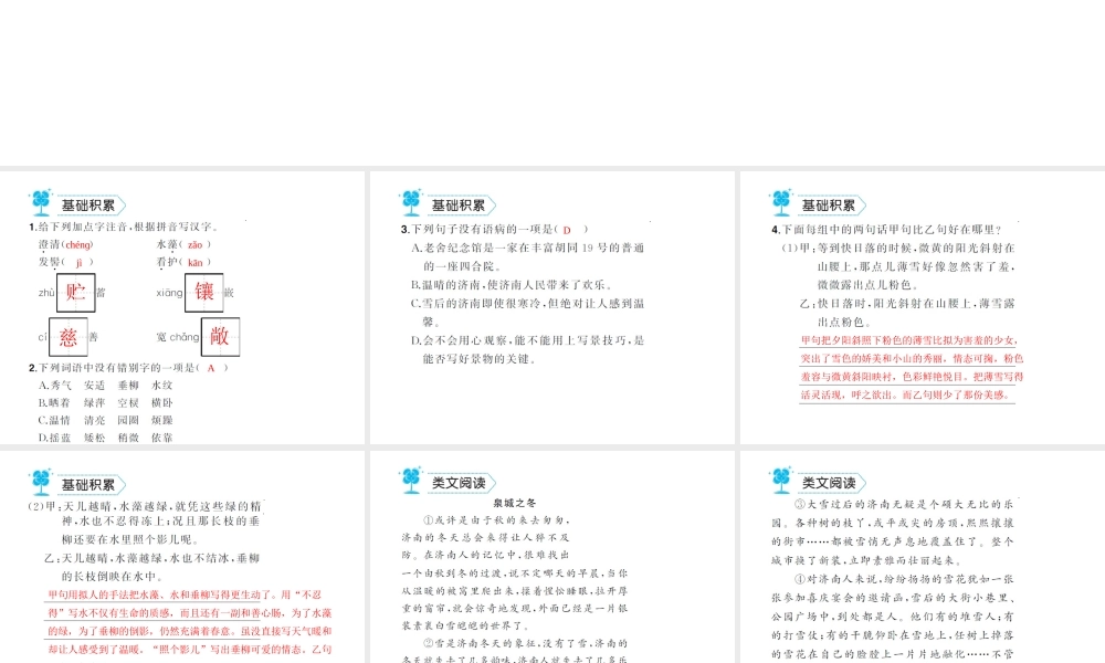 2.济南的冬天练习.ppt