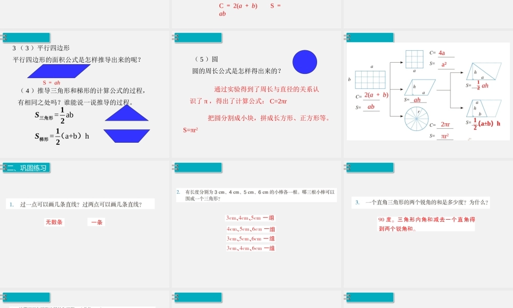 2.图形与几何 第2课时 平面图形的认识与测量（2）.pptx