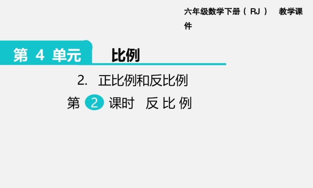 2.正比例和反比例 第2课时 反比例.pptx