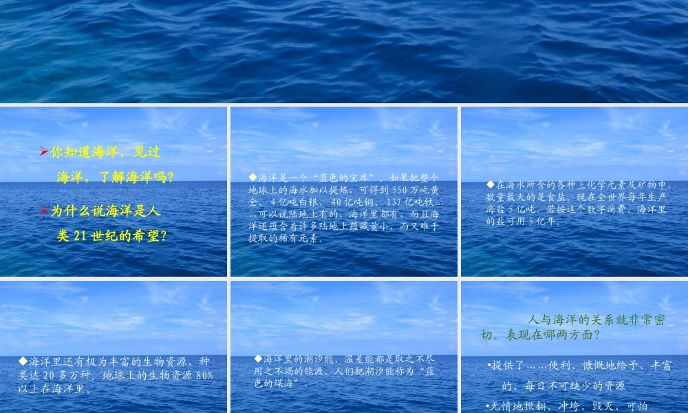 13 海洋—21世纪的希望.ppt