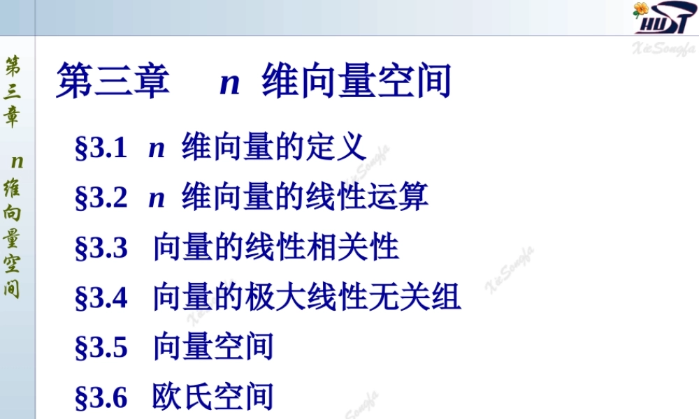3.1 n维向量的定义.PPT