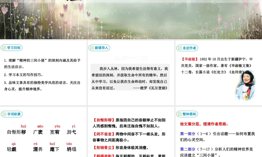 9 精神的三间小屋(1).ppt