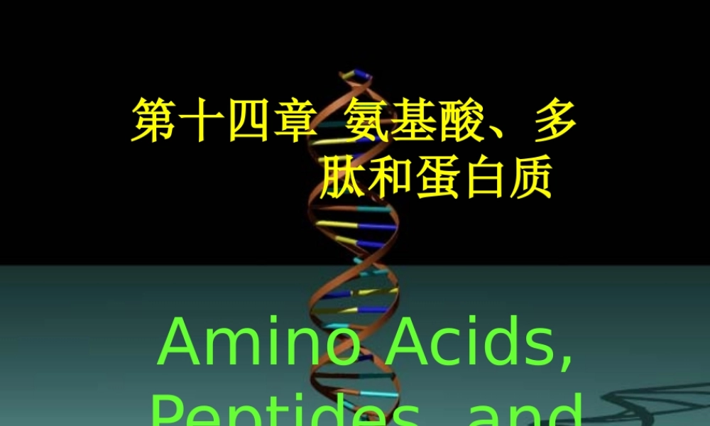 c 14 氨基酸、多肽与蛋白质.ppt