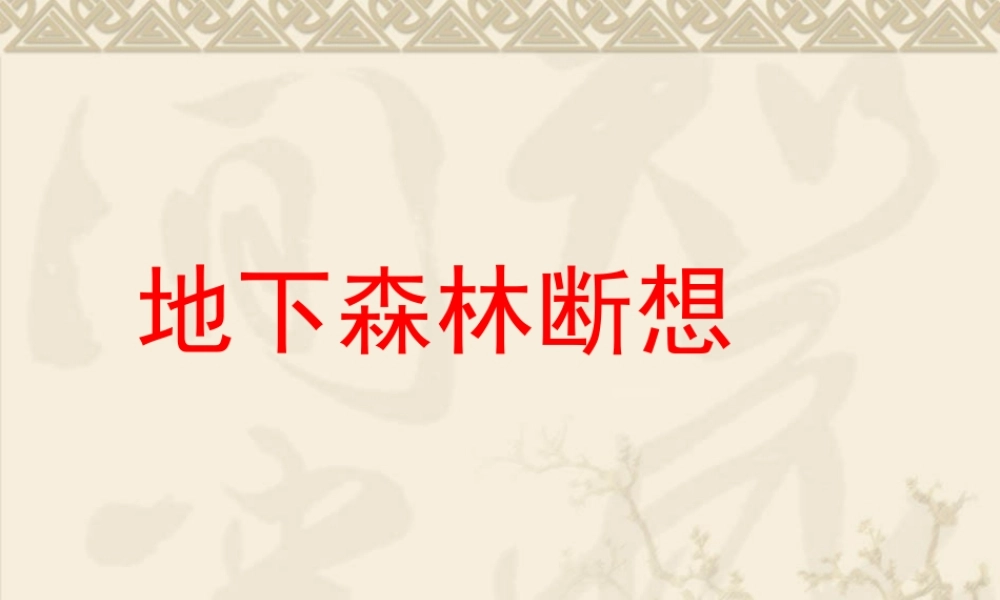 地下森林断想3.ppt