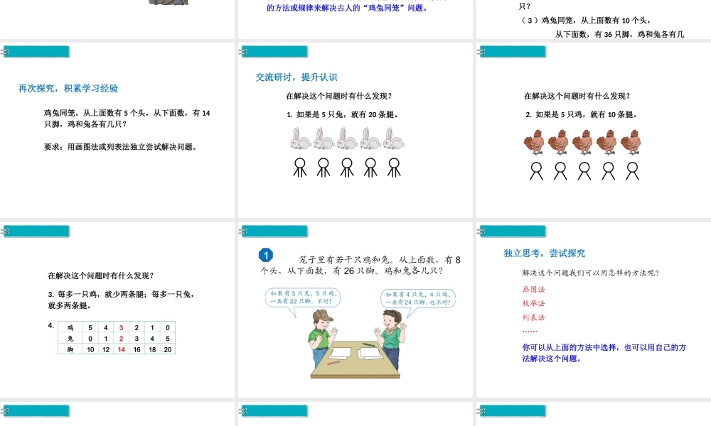 第1课时鸡兔同笼.ppt