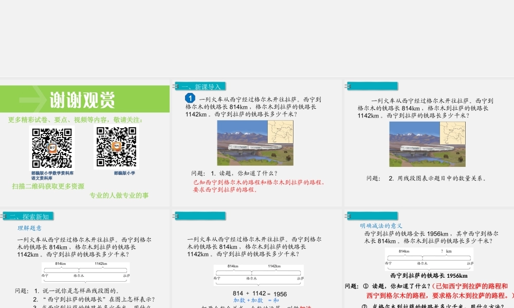 第1课时加、减法的意义和各部分间的关系.ppt