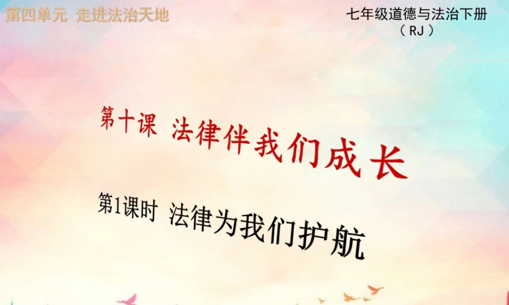 第1课时 法律为我们护航.ppt