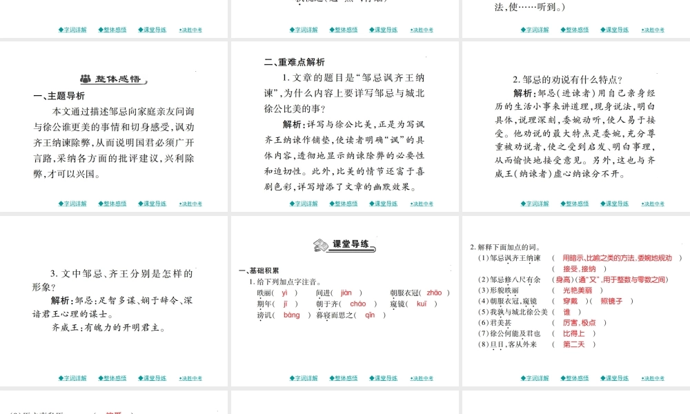 第22课《邹忌讽齐王纳谏》ppt课件.ppt