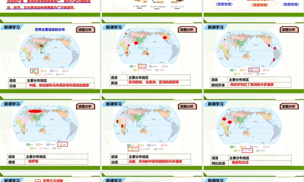 第四章 第二节 世界的语言和宗教（课件）.pptx