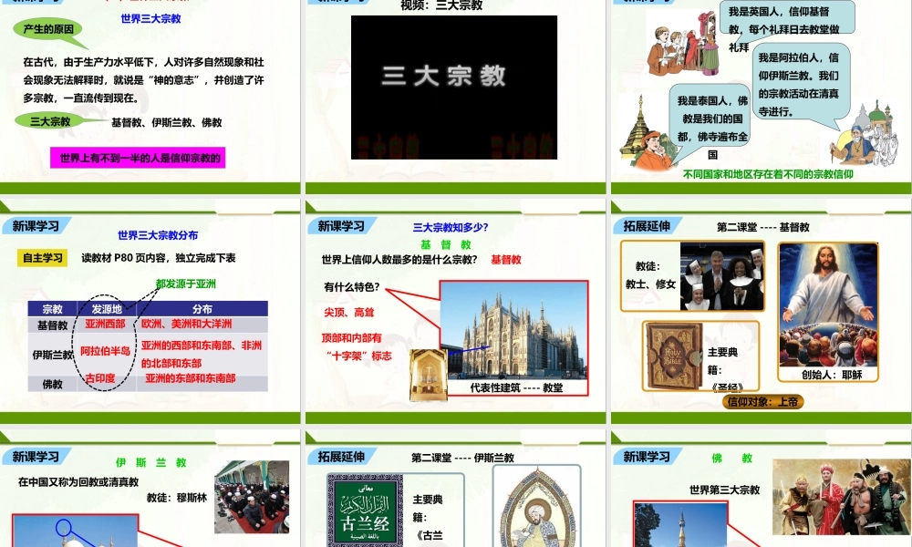 第四章 第二节 世界的语言和宗教（课件）.pptx