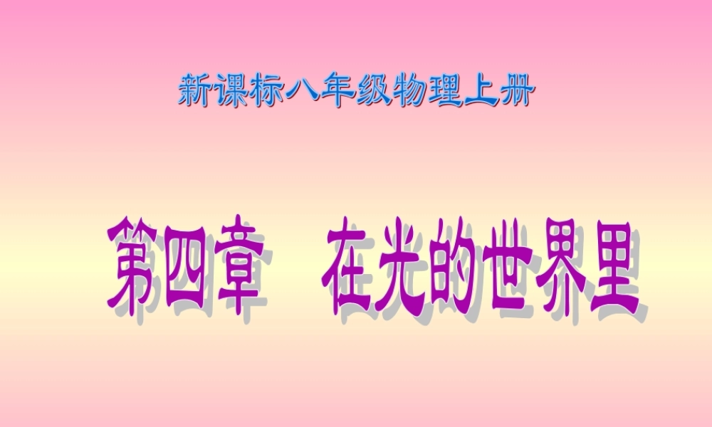 第四章 在光的世界里 全章ppt课件.ppt