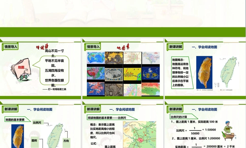 第一章 第三节 地图的阅读（课件）.pptx