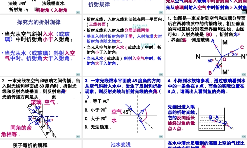 光的折射《光的折射定律教学》.ppt