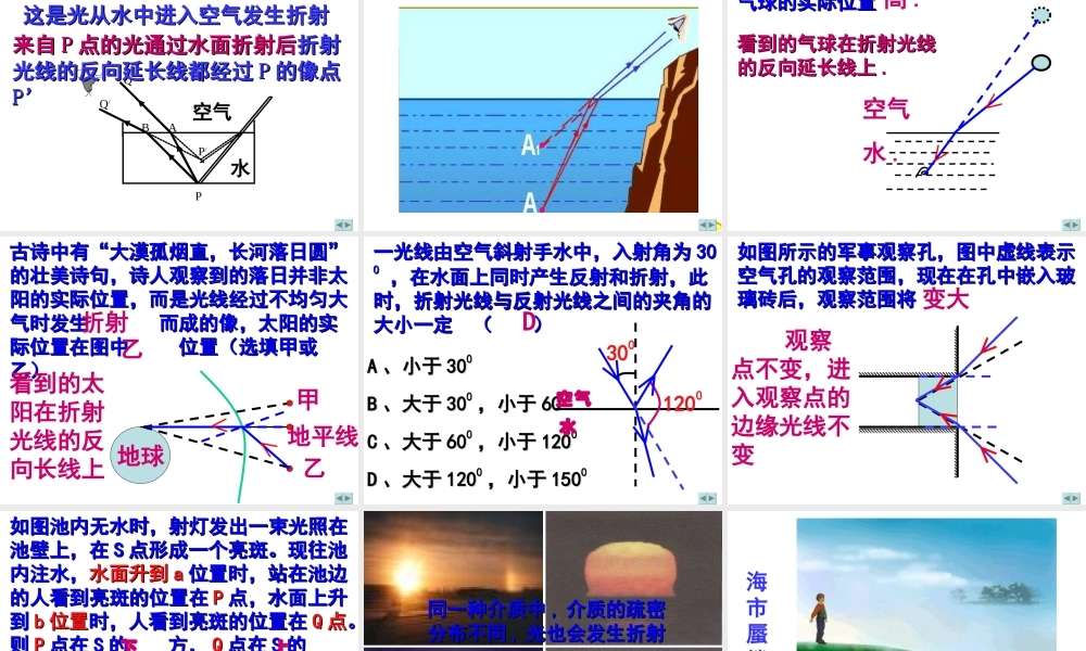 光的折射《光的折射定律教学》.ppt
