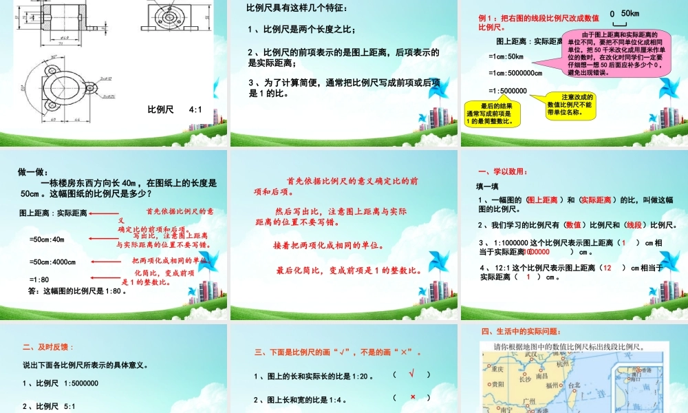 六年级-第三单元- 比例尺.ppt