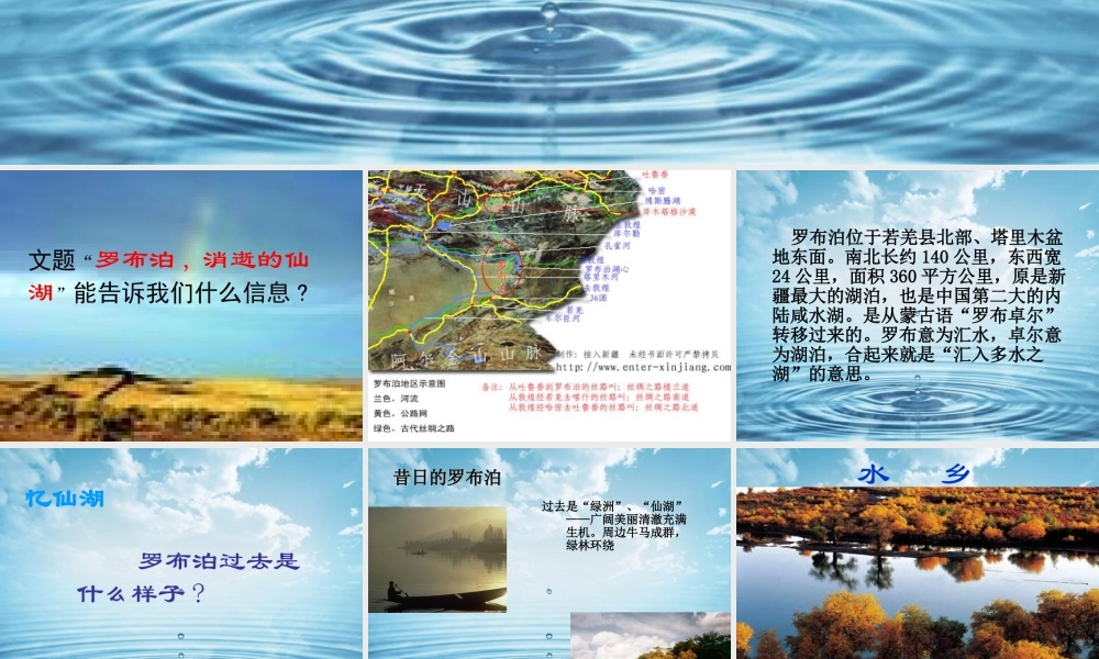 罗布泊消逝的仙湖 课件2.ppt