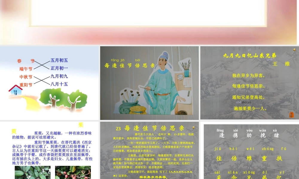 每逢佳节倍思亲.ppt