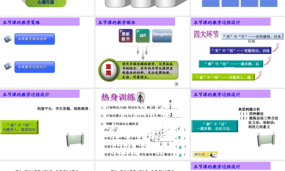 平面向量复习-数量积课件（上海北郊高级中学金振华）.ppt