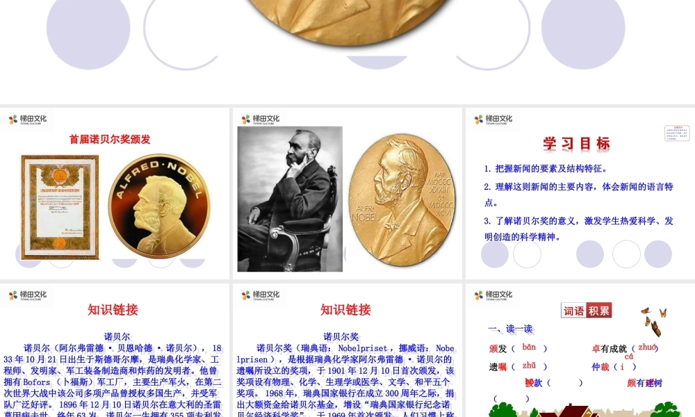 首届诺贝尔奖颁发 课件二(1).ppt
