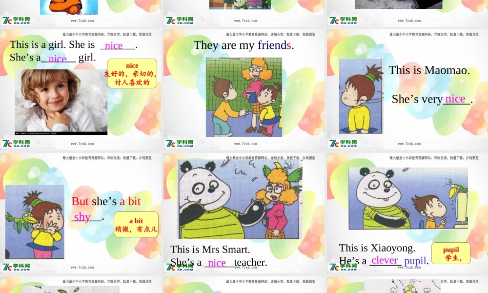 外研版（三起）四下Module 1《Unit 1 She’s a nice teacher》ppt课件5(1).ppt