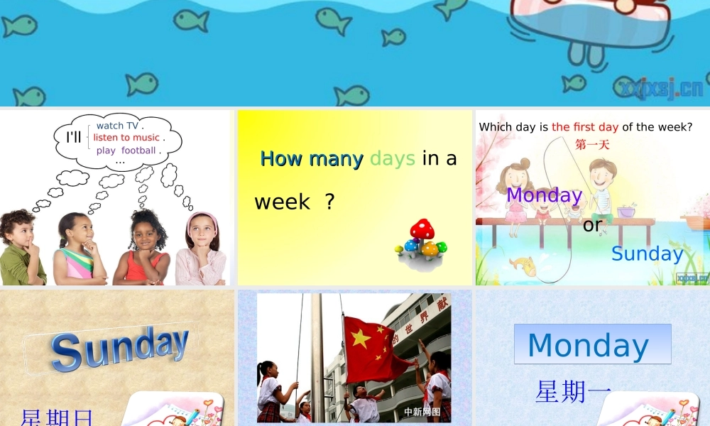 外研版（三起）四下Module 3《Unit 2 On Monday I'll go swimming》ppt课件1(1).ppt