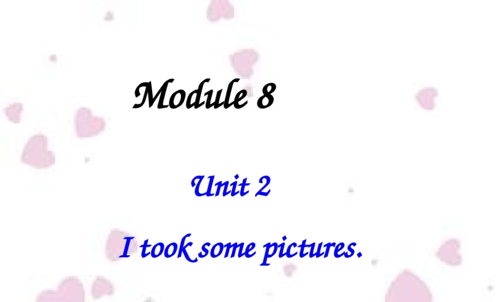 外研版（三起）四下Module 8《Unit 2 I took some pictures》ppt课件2(1).ppt