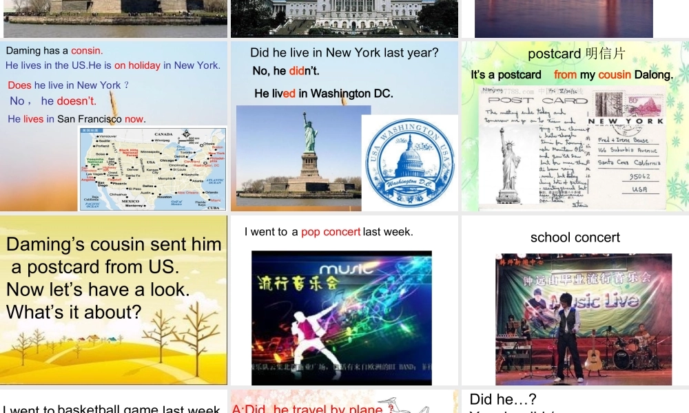 外研版（三起）四下Module 9《Unit 1 Did he live in New York》ppt课件2(1).ppt