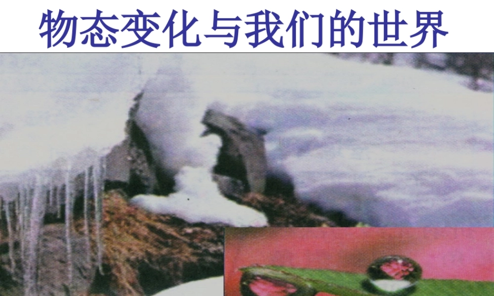 物理：教科版八年级 物态变化与我们的世界（课件）.ppt