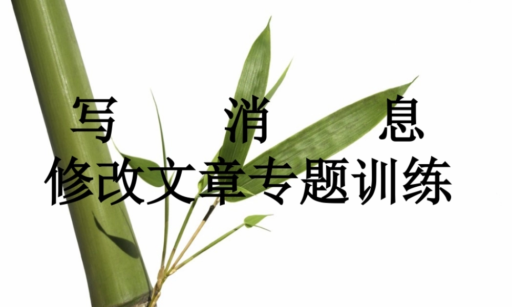 写消息、作文修改1.ppt