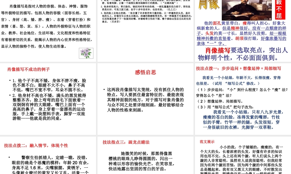 写作 写人要抓住特点.ppt