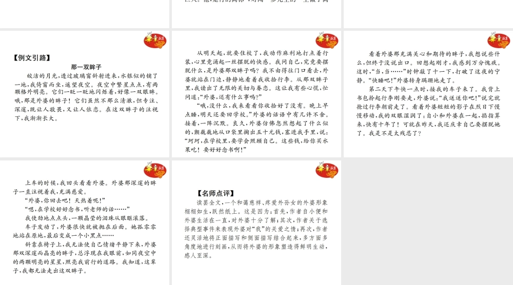 写作小专题 写出人物的精神.ppt