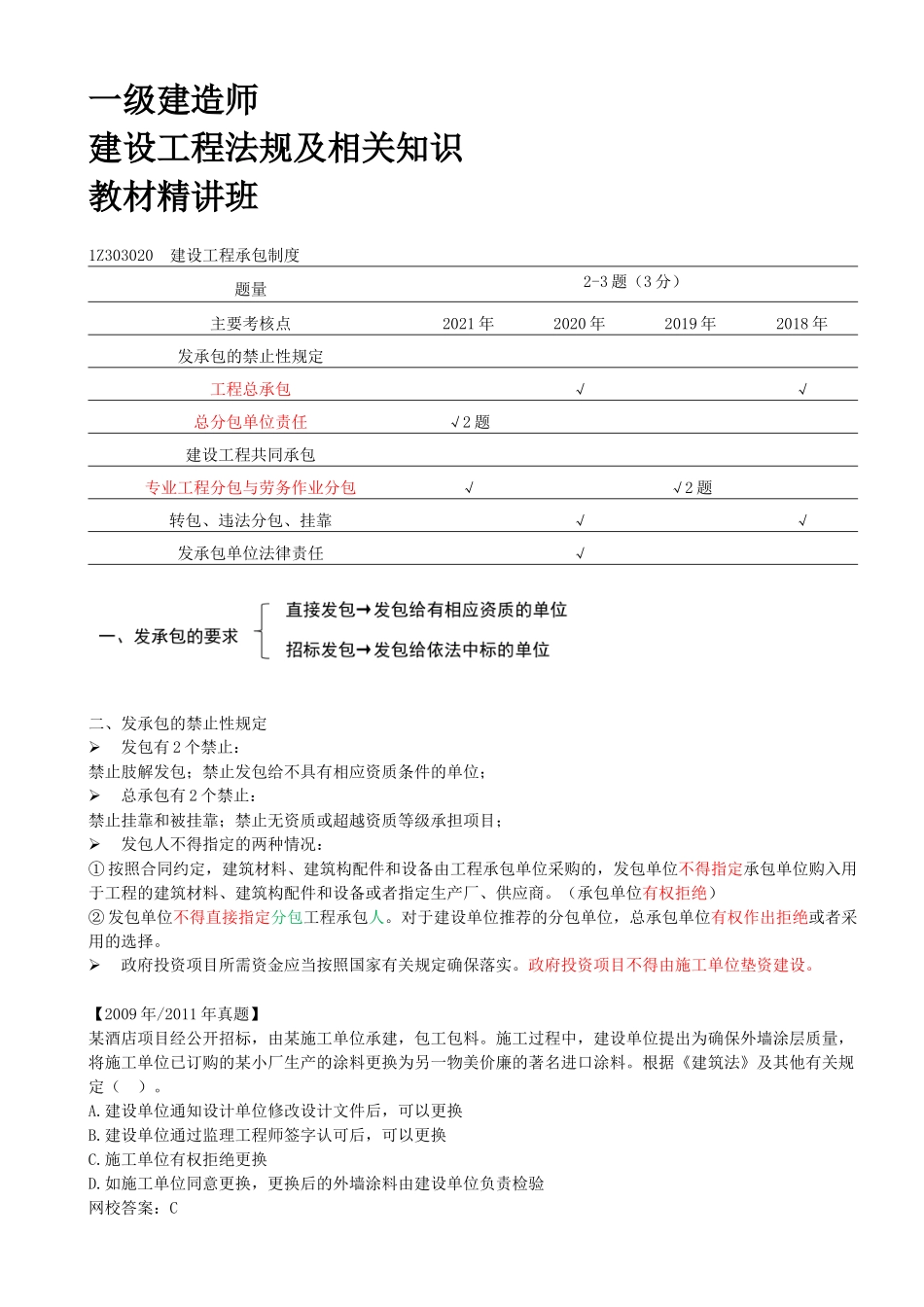 32-1Z303020-建设工程承包制度（一）.docx_第1页