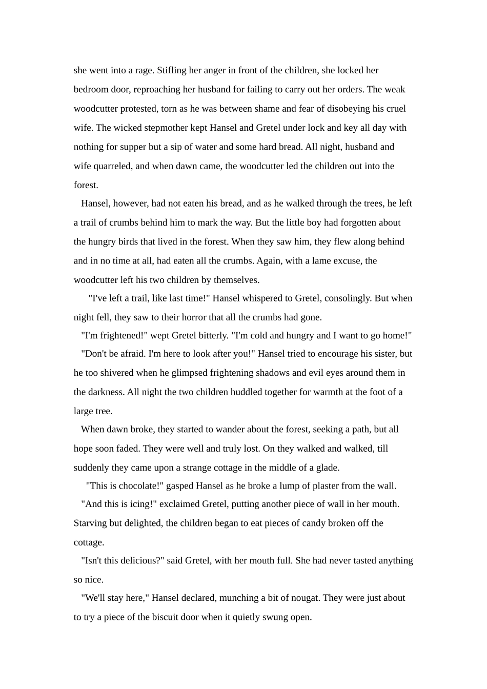 Unit 6 An old man tried to moved the mountains 素材Hansel and Gretel.doc_第2页