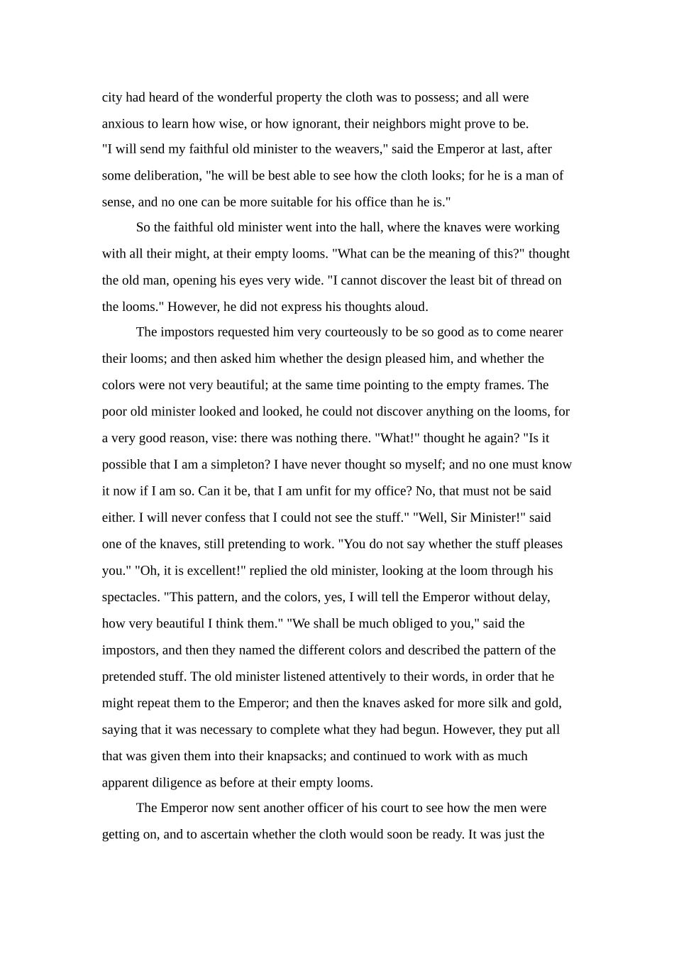 Unit 6 An old man tried to moved the mountains 素材The Emperor's New Clothes.doc_第2页