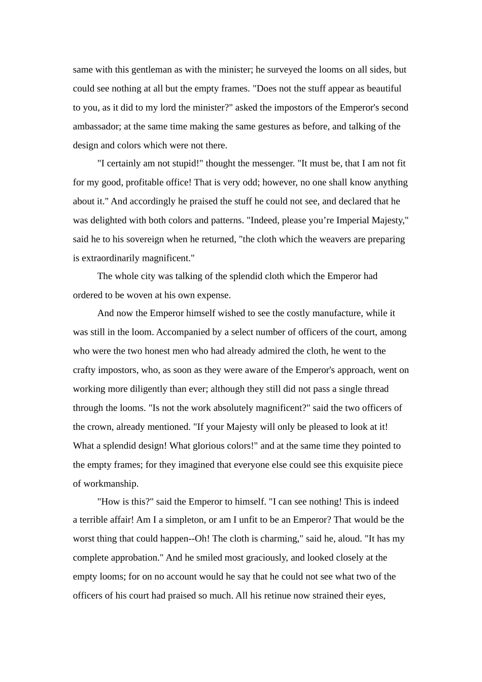 Unit 6 An old man tried to moved the mountains 素材The Emperor's New Clothes.doc_第3页