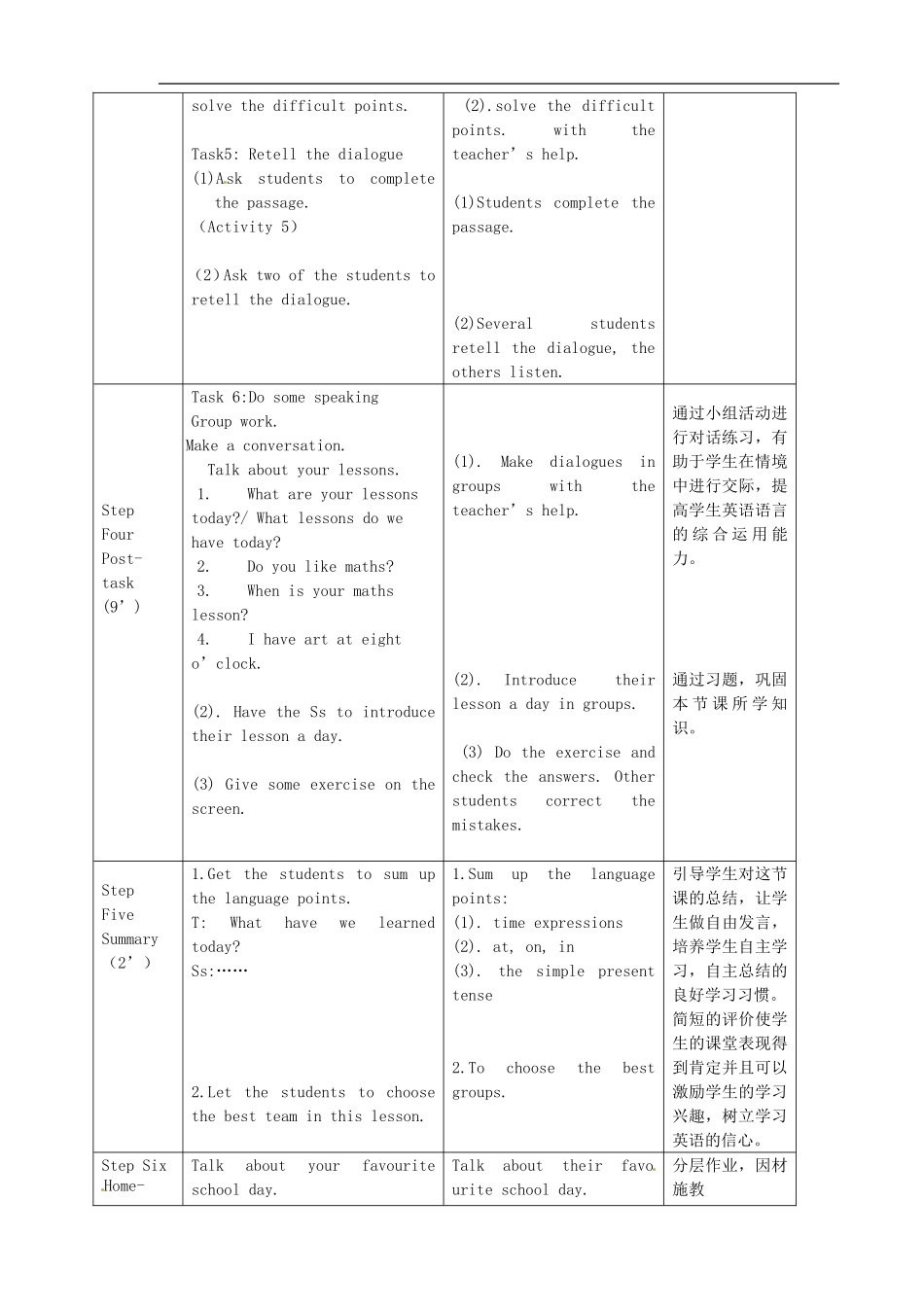 七年级英语上册 Module 5 Unit 1 I love history教案 （新版）外研版.doc_第3页