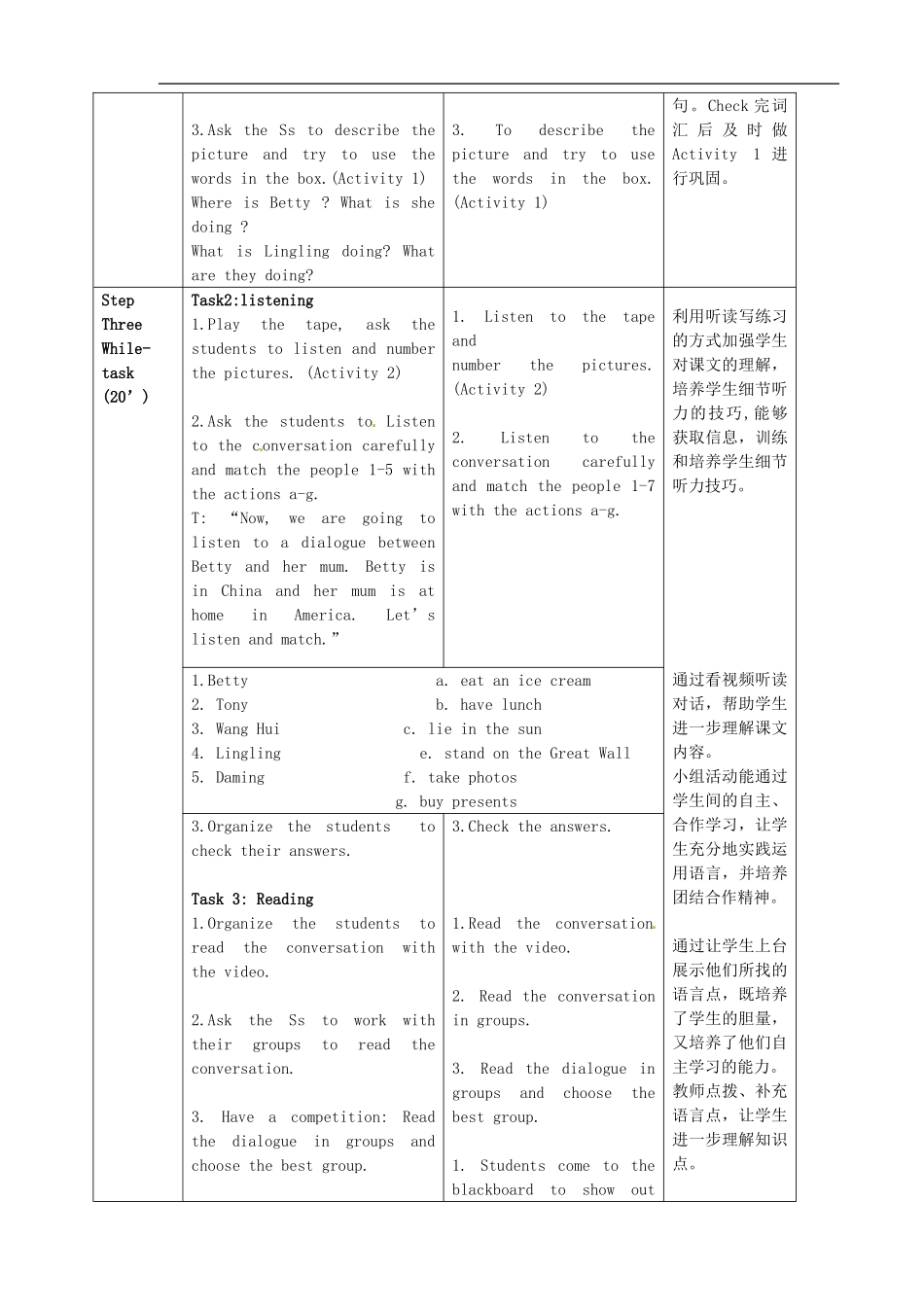 七年级英语上册 Module 9 Unit 1 We’re enjoying the school trip a lot教案 （新版）外研版.doc_第2页