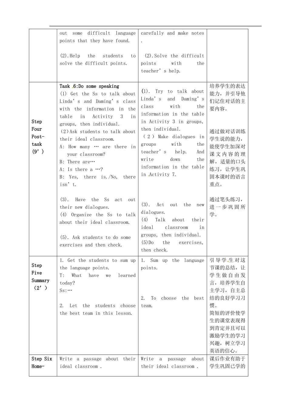 七年级英语上册 Module 3 Unit 1 There are thirty students in my class教案 （新版）外研版.doc_第3页