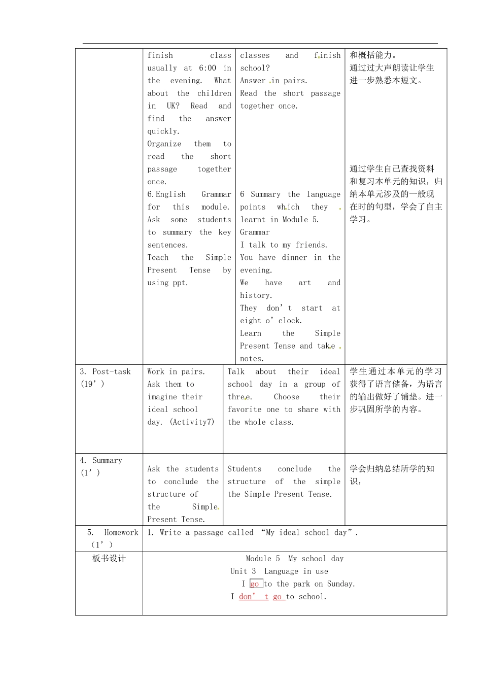 七年级英语上册 Module 5 Unit 3 Language in use教案 （新版）外研版.doc_第2页