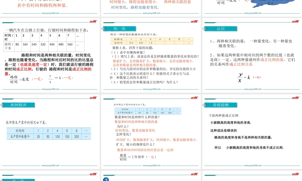 第1单元 正比例的意义(1).ppt