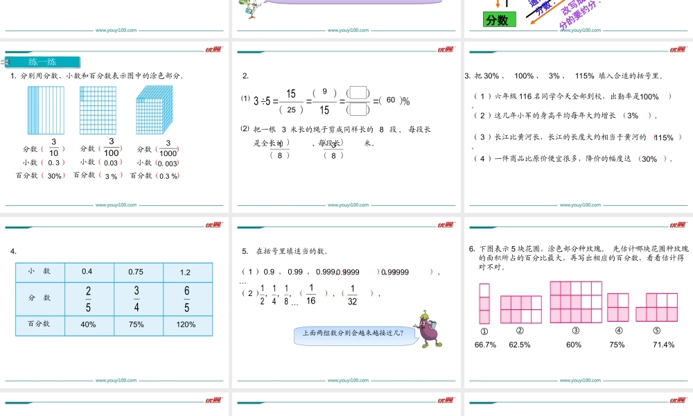 第3课时 分数、百分数的认识(1).ppt
