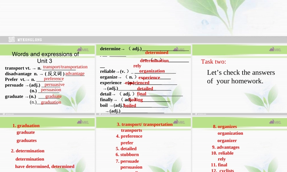 高一英语优质课件：Unit3 Travel journal-Warming up（新人教版必修1）.ppt