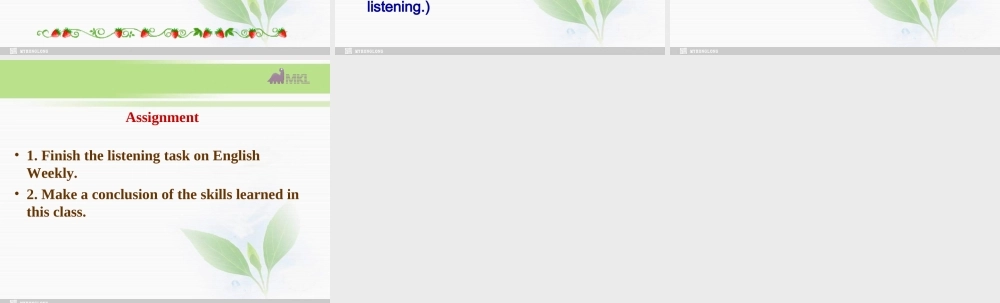 高一英语优质课件：Unit2 English around the world- Listening（新人教版必修1）.ppt