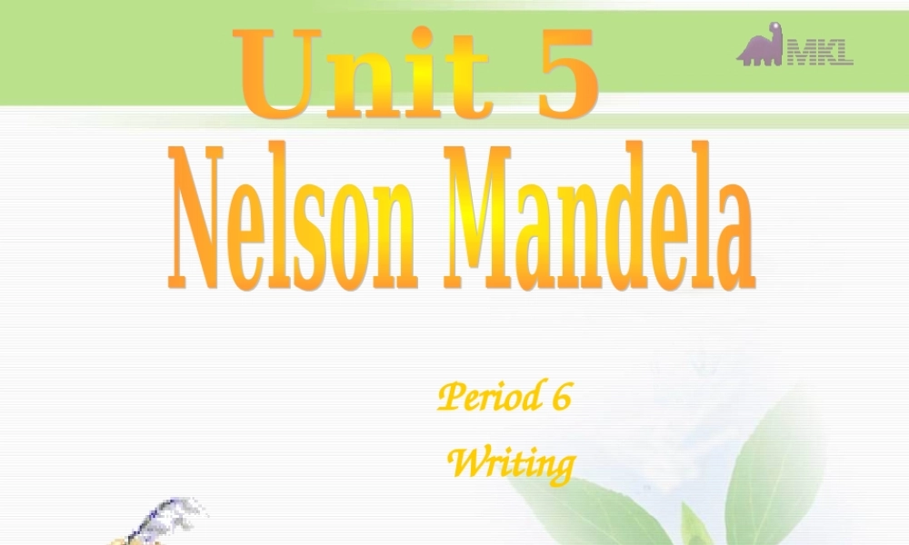 高一英语优质课件：Unit5 Nelson Mandela-a modern hero- Writing（新人教版必修1）.ppt