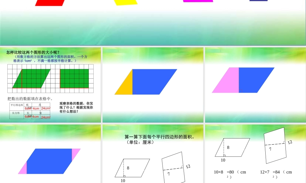 平行四边形的面积磨课.ppt