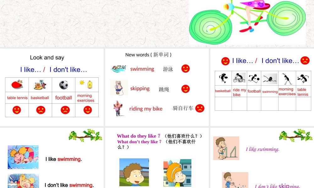 外研版（三起）三下Module 3《Unit 2 I don’t like riding my bike》ppt课件5(1).ppt